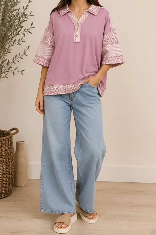 Mauve Meadow Top