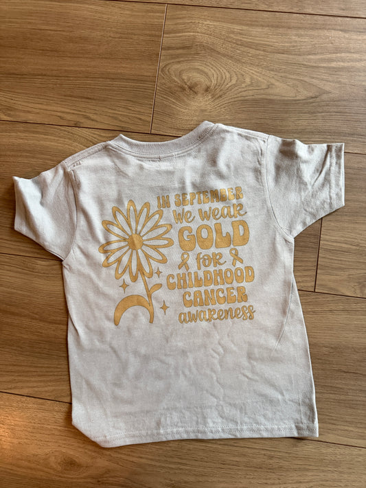 Youth Childhood Cancer Awareness Flower Tee