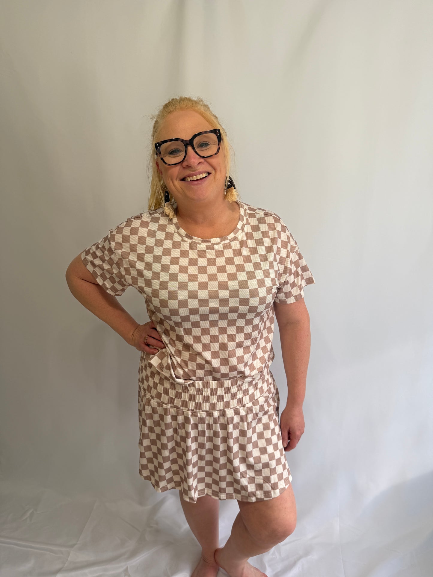 Cocoa Checkered Set