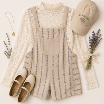 Lavender Field Bibs