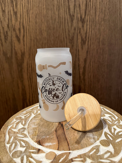 Frosted Witch Brew Glass Cup