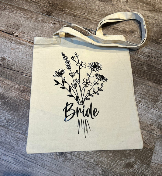 Bride Bouquet Tote Bag