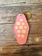 Pink Flower Motel Keychain