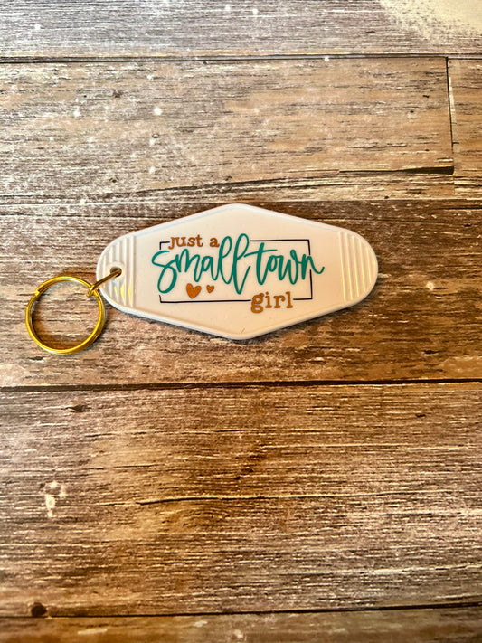 Small Town Girl Motel Keychain