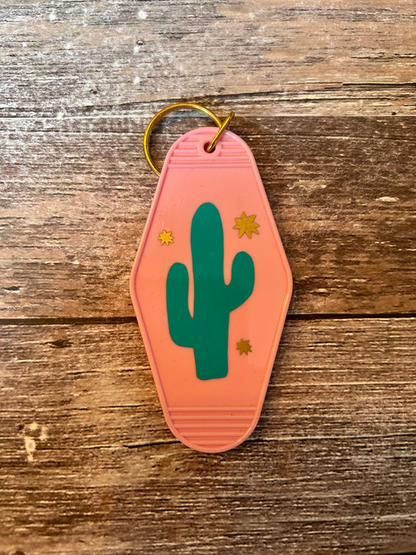 Cactus Motel Keychain