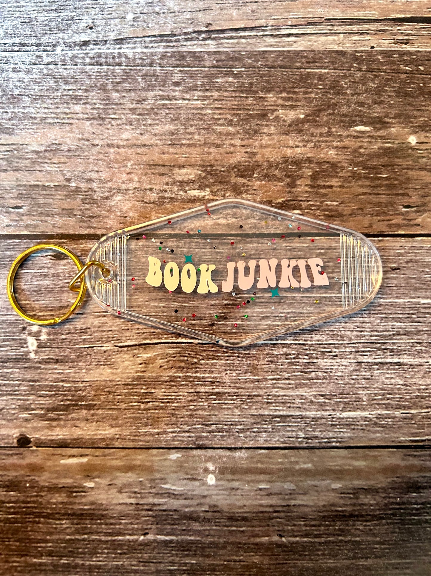 Book Junkie Motel Keychain