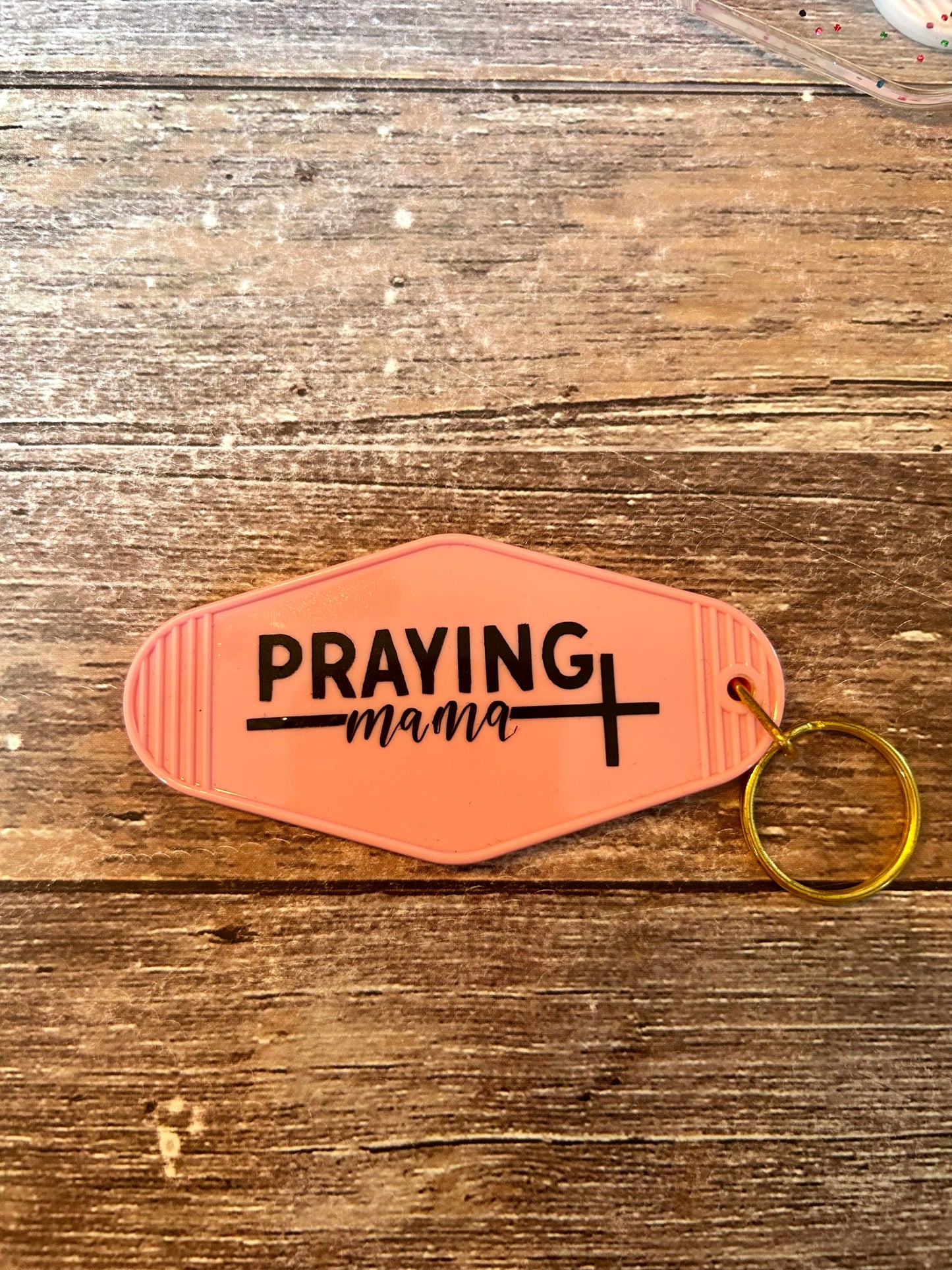 Praying Mama Motel Keychain