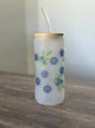 Frosted Blueberry Bliss Glass Cup