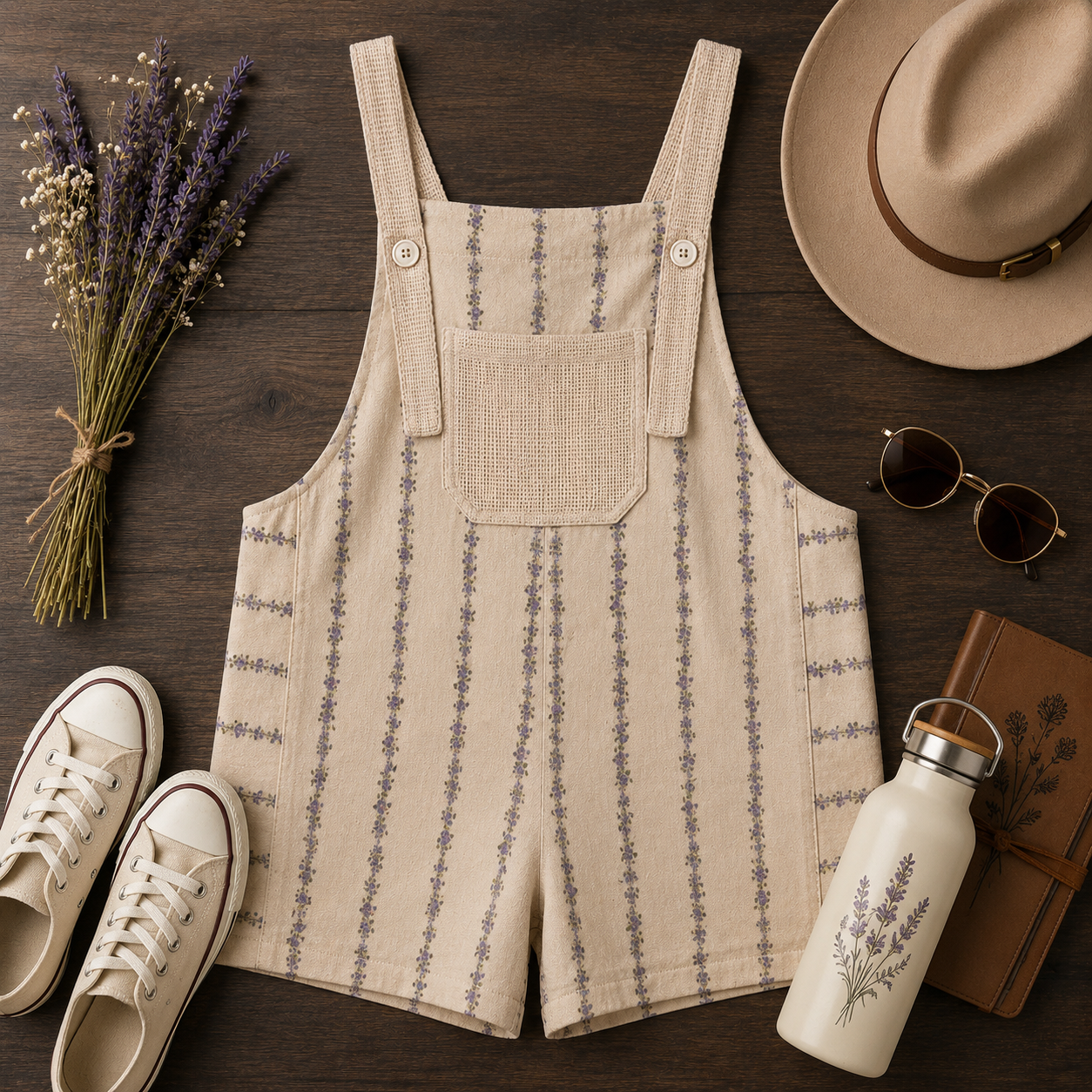 Lavender Field Bibs