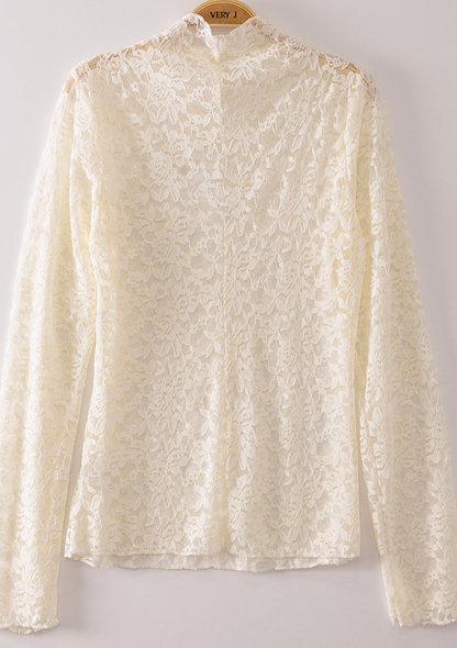 Ivory Bloom Lace Top